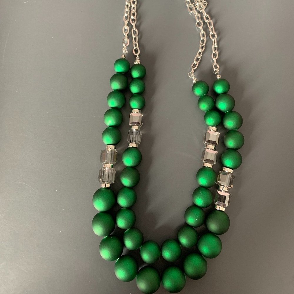 Paparazzi Shopaholic Season Green Necklace with Matching Earrings
